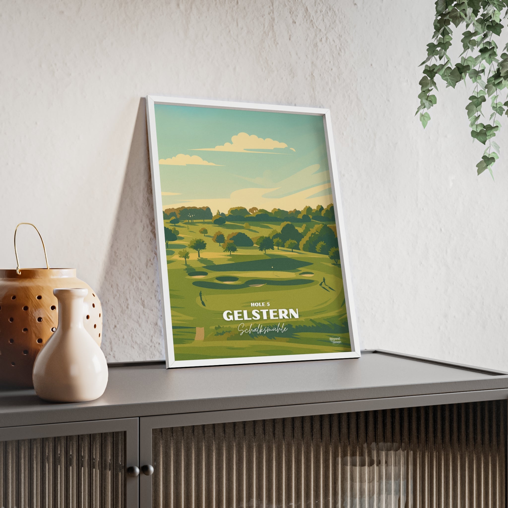 Gelstern - Golf Poster with Wooden Frame
