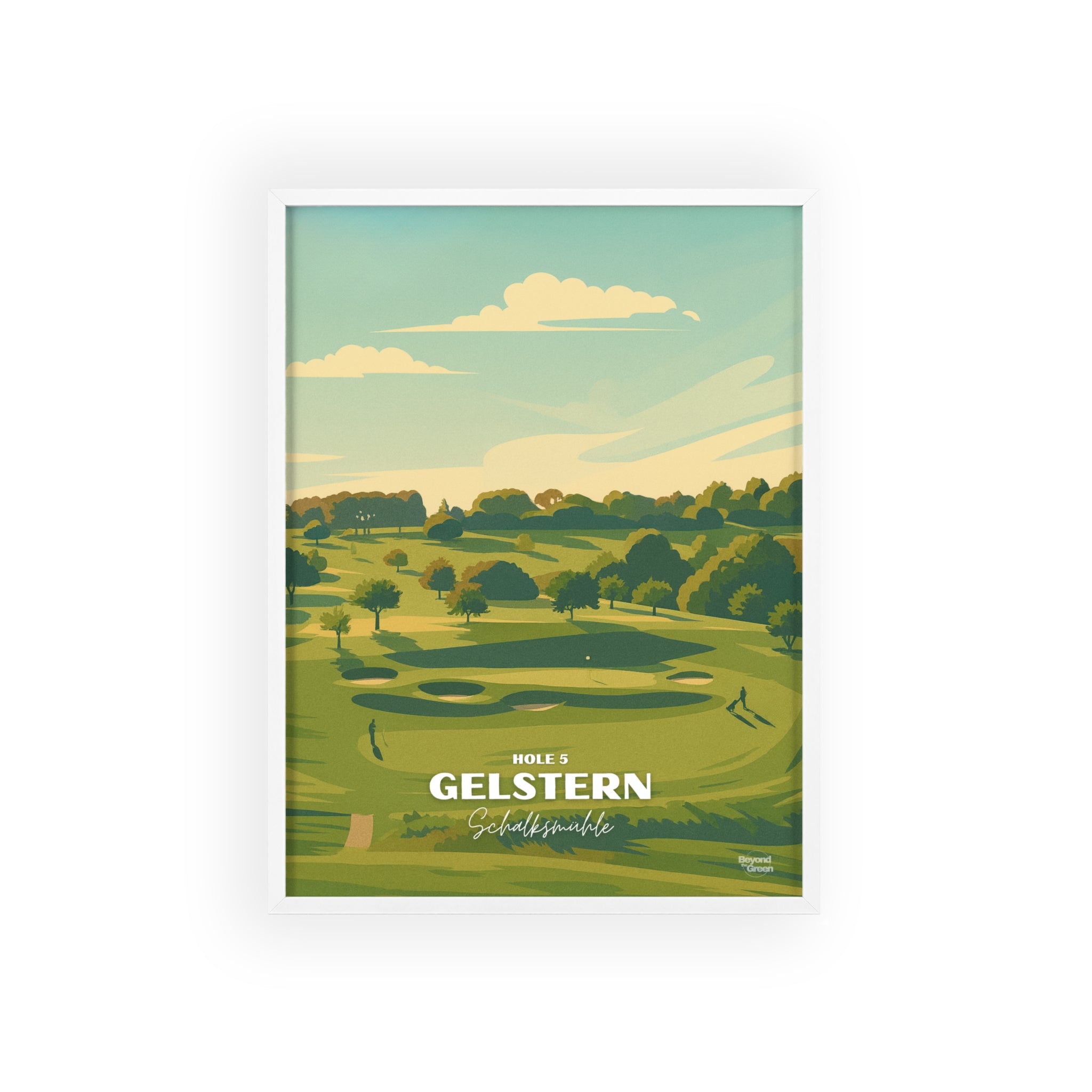 Gelstern - Golf Poster with Wooden Frame