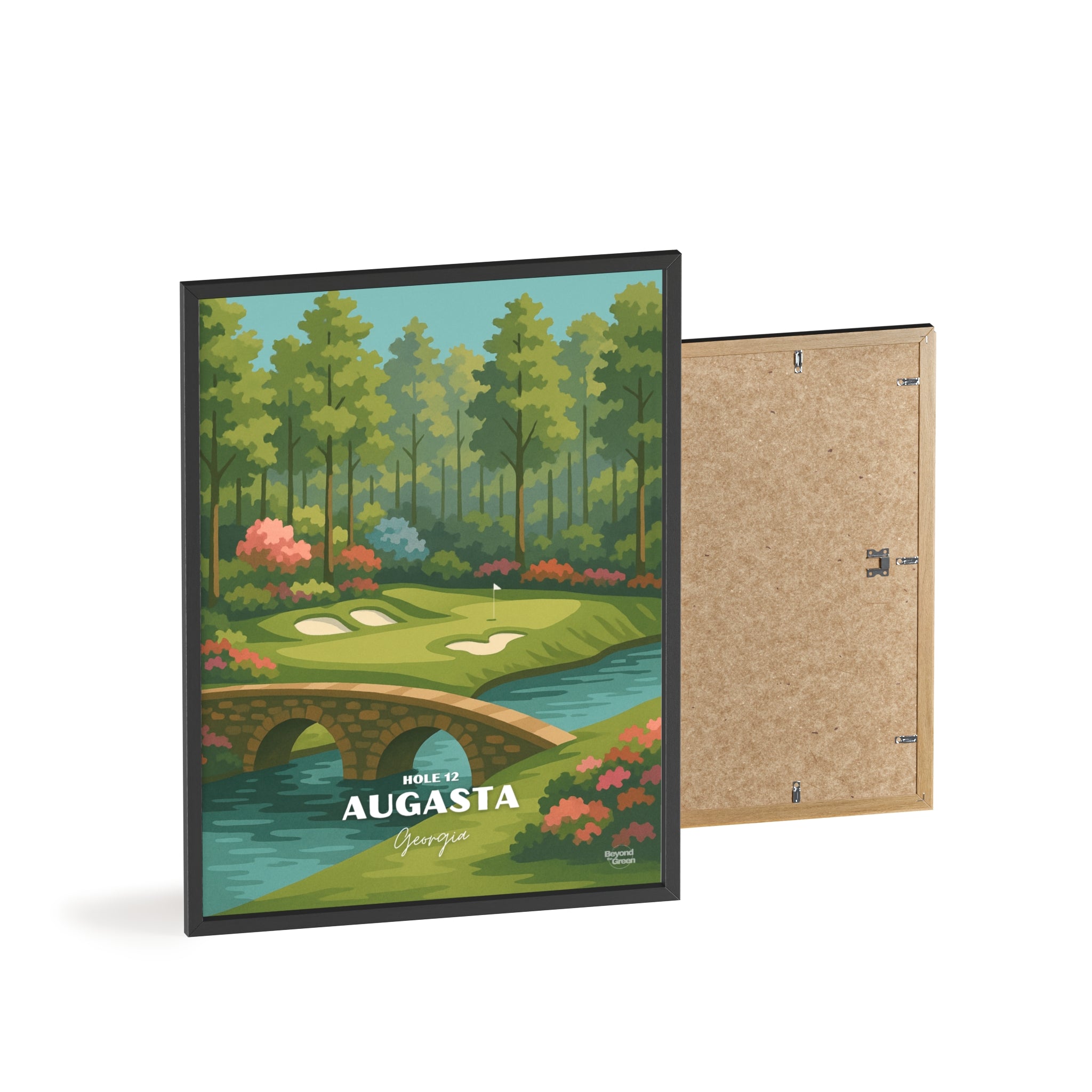 Augasta - Golf Poster with Wooden Frame
