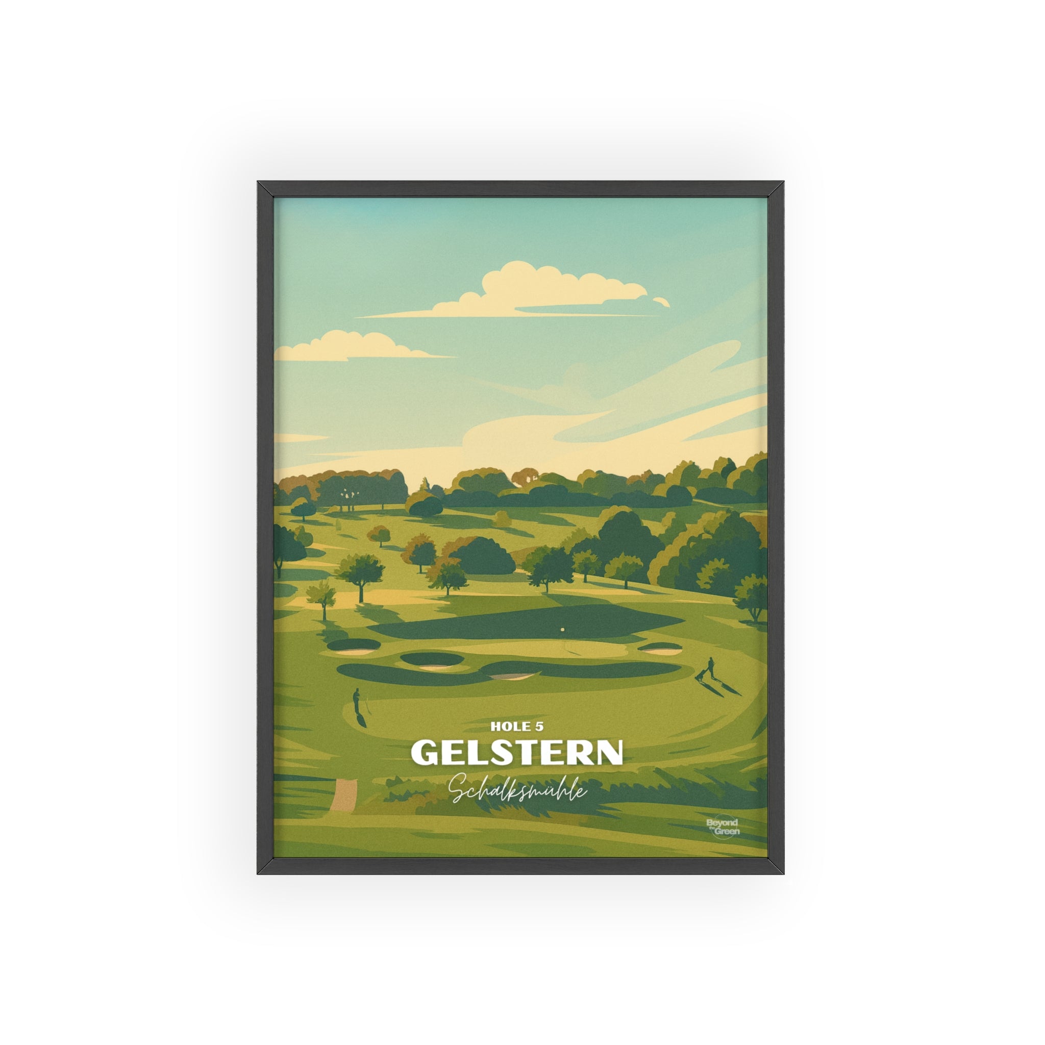 Gelstern - Golf Poster with Wooden Frame