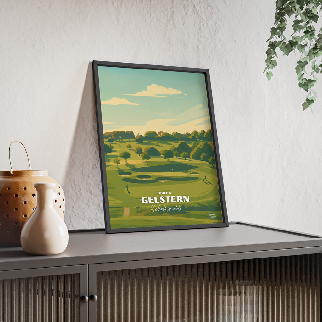 Gelstern - Golf Poster with Wooden Frame
