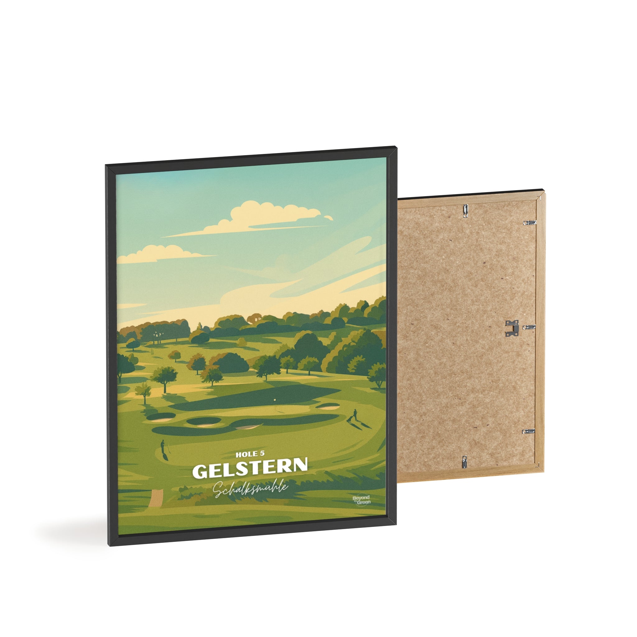 Gelstern - Golf Poster with Wooden Frame